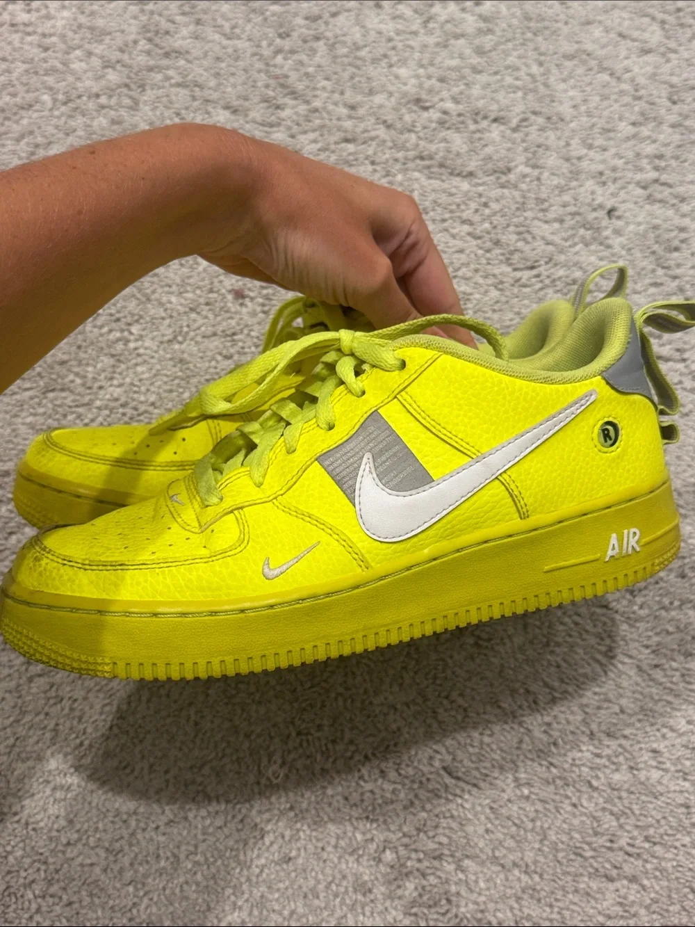 Nike Air Force 1 Low Neon Yellow with White Swoosh